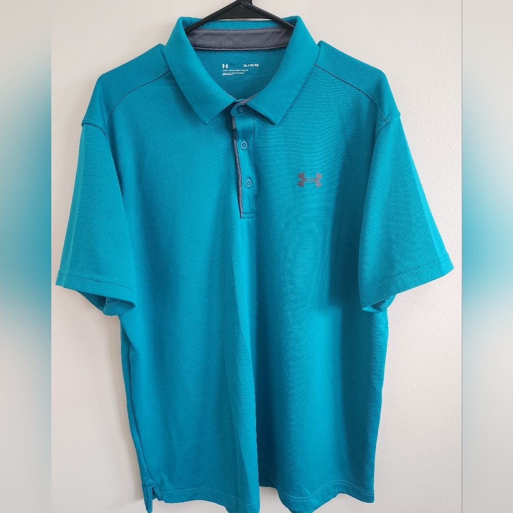 Under Armour polo, Men's XL, Teal